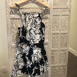 Topshop black and white romper